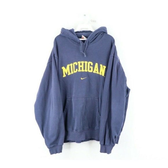 Nike Other - Vintage Nike Faded Travis Scott Mini Swoosh University of Michigan Hoodie